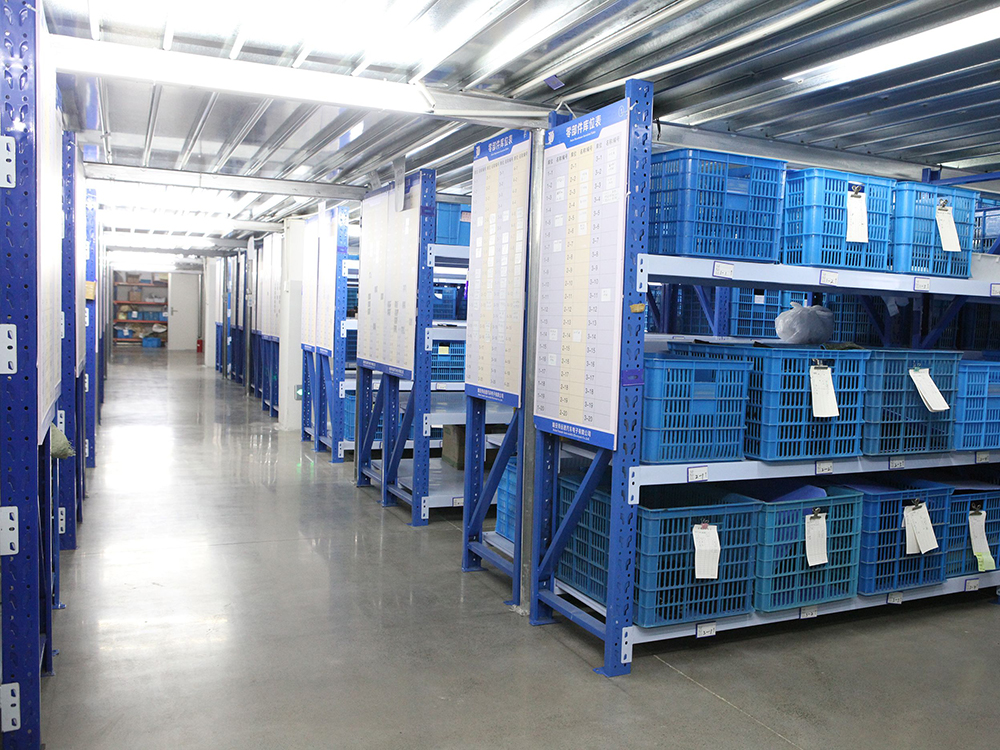 Warehouse shelves